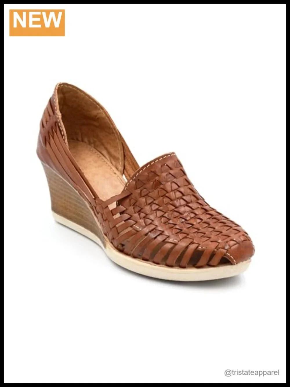 Handmade Genuine Leather Platform Sandals Boho Huarache Wedge
